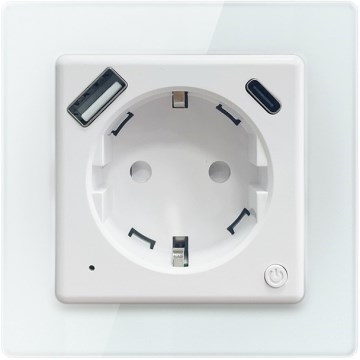 Immax NEO 07552L - Inteligentná zásuvka typu F 16A/230V + 1x USB-A + 1x USB-C PD 20W