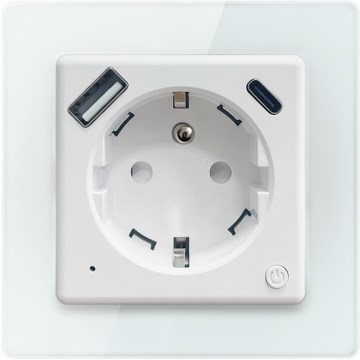 Immax NEO 07553L - Inteligentná zásuvka E 16A/230V + 1x USB-A + 1x USB-C PD 20W