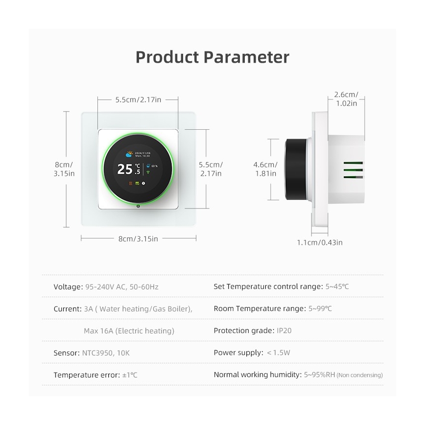 Immax NEO 07555L - Termostat pre elektrické podlahové kúrenie SMART 230V/16A