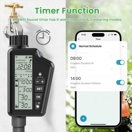 Immax NEO 07556L - Ventil na zavlažovanie 4xAA IP65 Wi-Fi Tuya