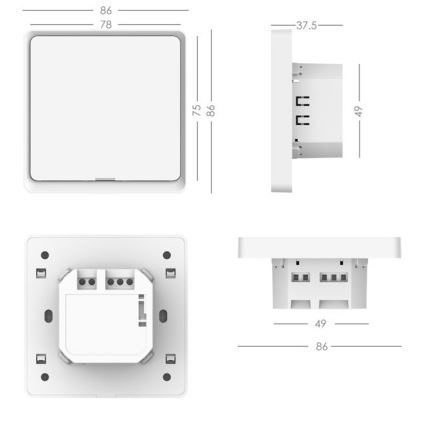 Immax NEO 07569L - Vypínač 1-tlačidlový SMART 230V Wi-Fi Tuya