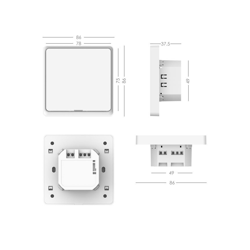 Immax NEO 07569L - Vypínač 1-tlačidlový SMART 230V Wi-Fi Tuya
