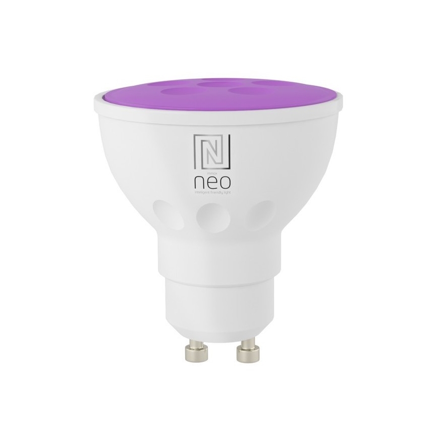 Immax NEO 07724L - LED RGB+CCT Stmievateľná žiarovka GU10/4,8W/230V 2700K Wi-Fi Tuya
