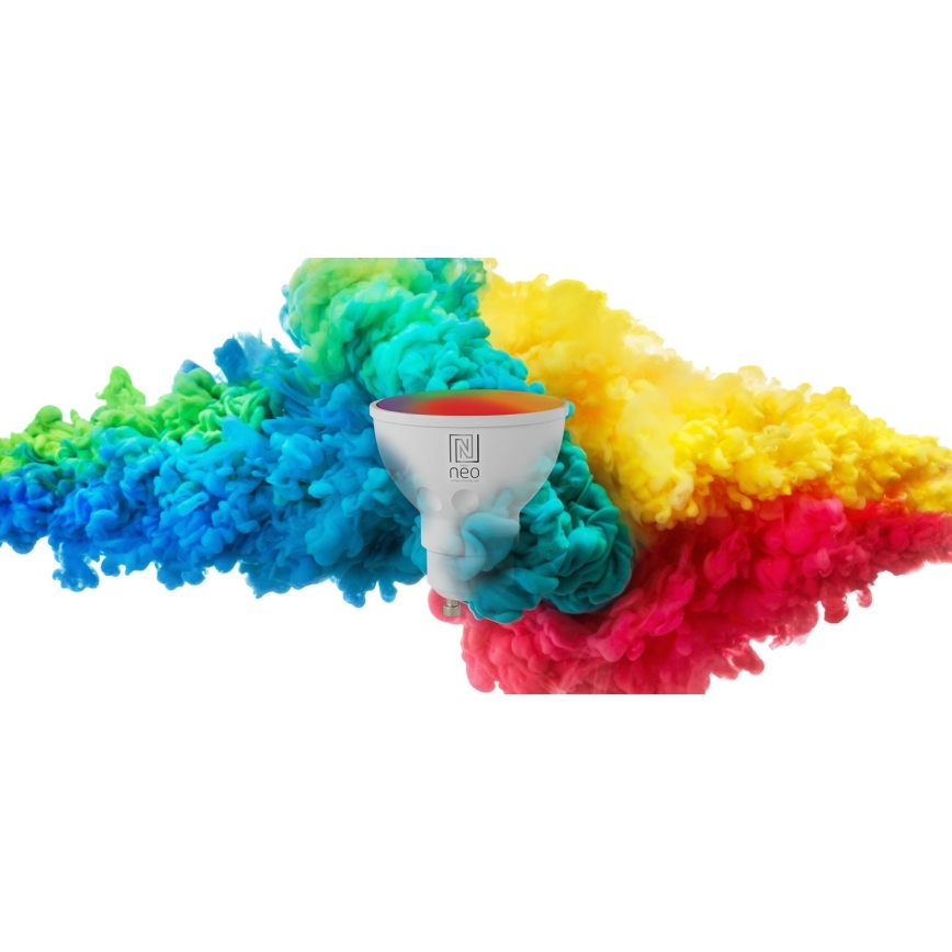 Immax NEO 07724L - LED RGB+CCT Stmievateľná žiarovka GU10/4,8W/230V 2700K Wi-Fi Tuya
