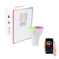 Immax NEO 07724L - LED RGB+CCT Stmievateľná žiarovka GU10/4,8W/230V 2700K Wi-Fi Tuya