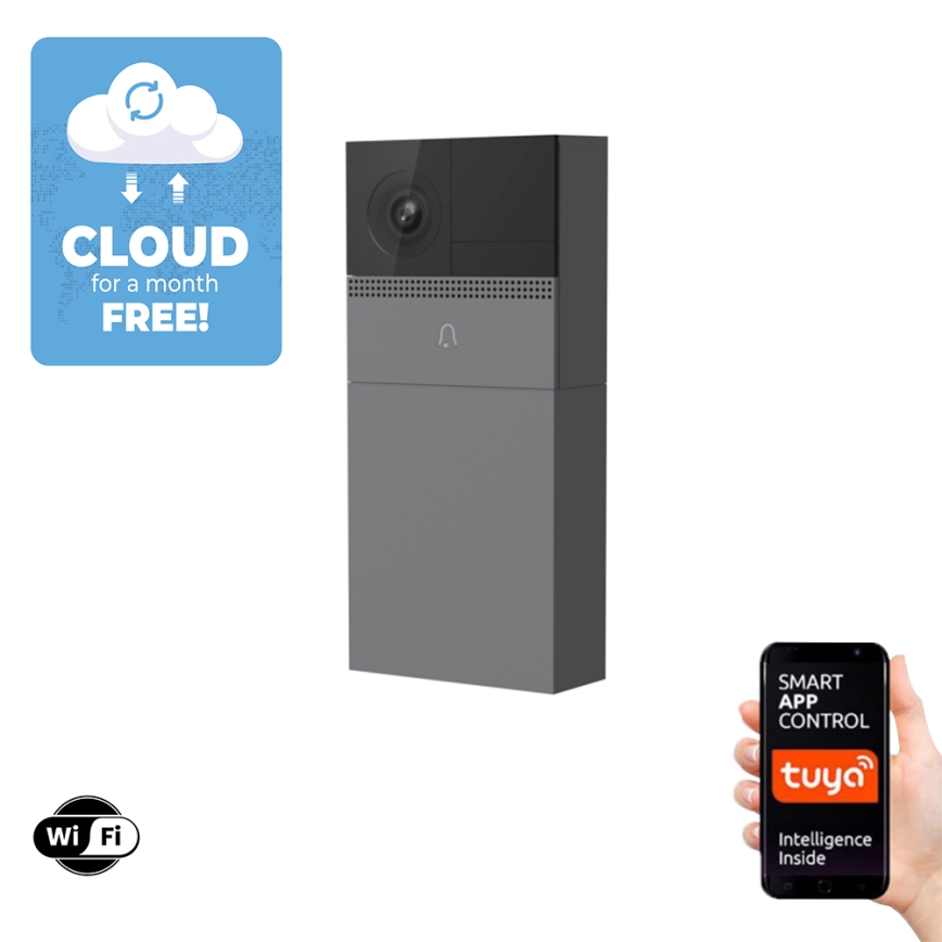 Immax NEO 07728L - Video zvonček NEO LITE Smart 3x AA Wi-Fi Tuya IP54