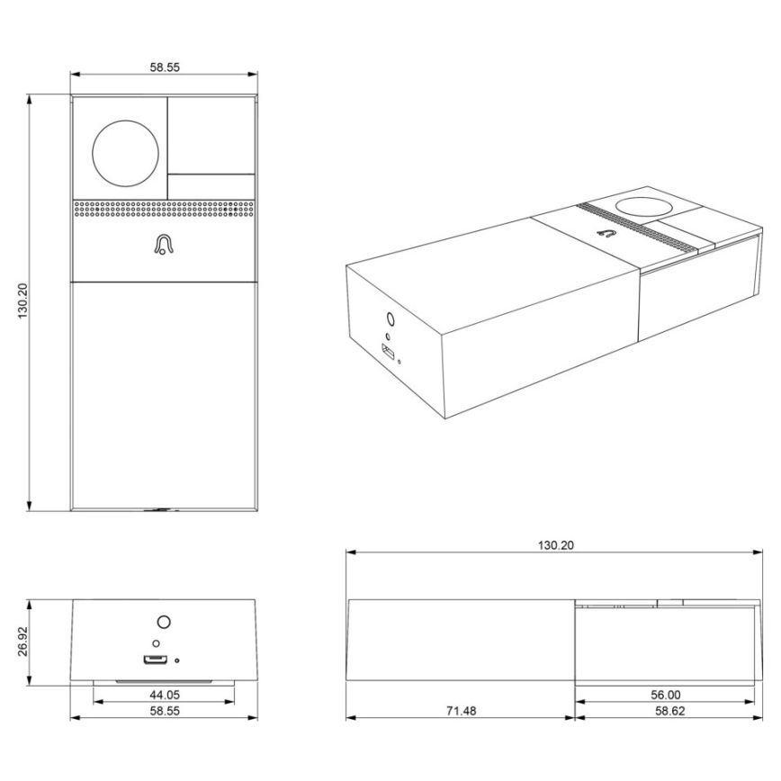 Immax NEO 07728L - Video zvonček NEO LITE Smart 3x AA Wi-Fi Tuya IP54