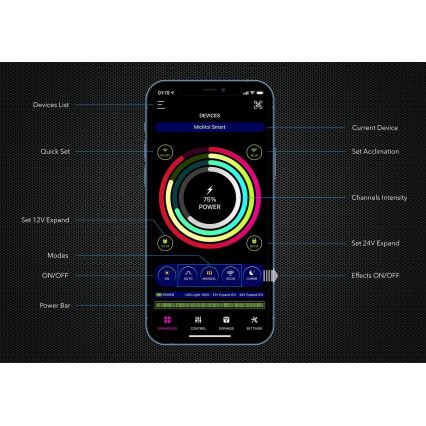 Immax NEO 07742L - LED WRGB Osvetlenie akvária NEO LITE LED/90W/24V Wi-Fi Tuya