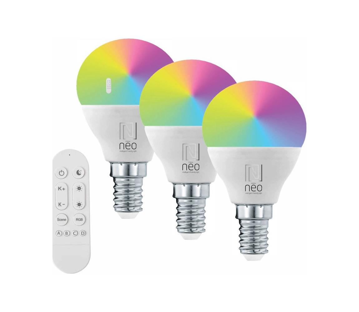 NEO 07745CDO - Sada 3x stmievateľných LED žiaroviek RGB+CCT E14/6W/230V Wi‑Fi + diaľkové ovládanie 07745CDO