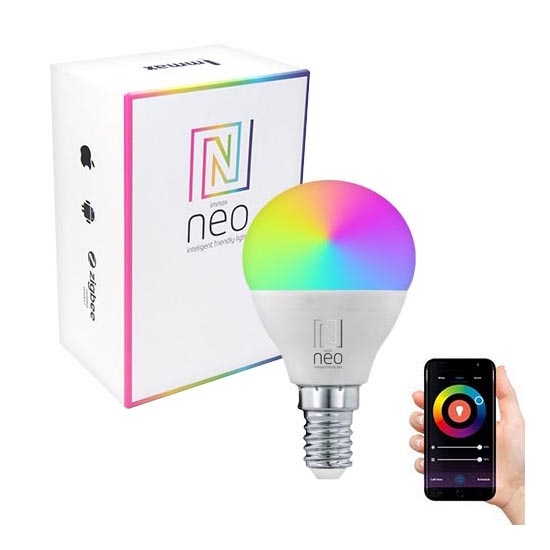 Immax NEO 07745L - LED RGB+CCT Stmievateľná žiarovka E14/6W/230V 2700-6500K Wi-Fi Tuya