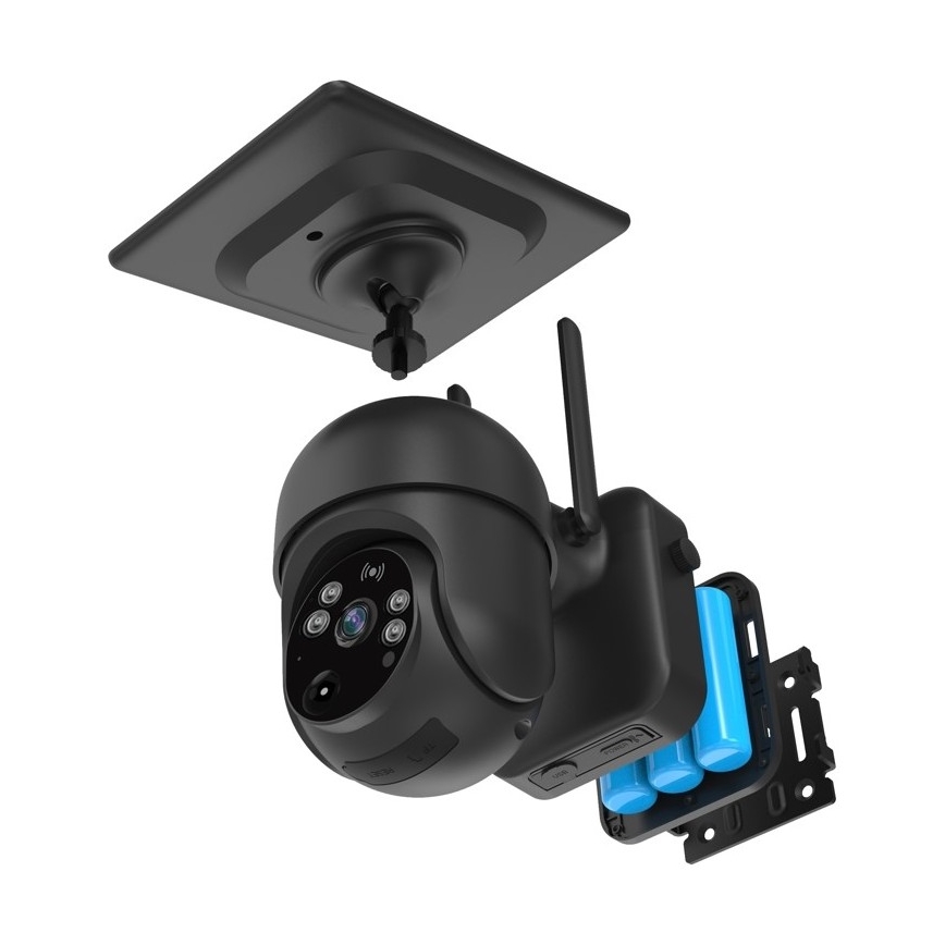 Immax NEO 07747L - Inteligentná vonkajšia kamera so solárnym panelom NEO LITE 4G 14400mAh 1080p IP65 Tuya čierna