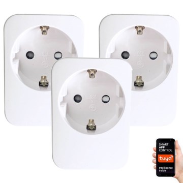 Immax NEO 07761C - SADA 3x Inteligentná zásuvka NEO LITE 3680W/230V/16A Wi-Fi Tuya SCHUKO