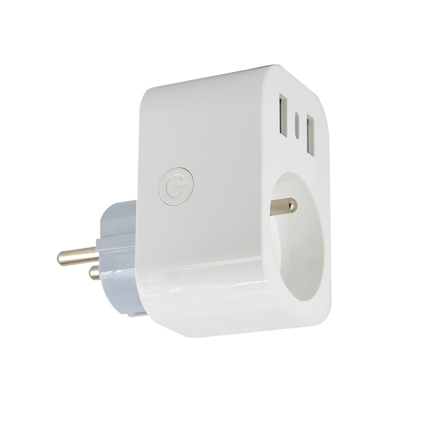 Immax NEO 07772L - Inteligentná rozbočovacia zásuvka 16A/230V + 2xUSB+1xUSB C Wi-Fi Tuya