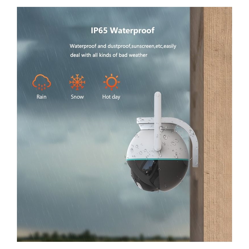 Immax NEO 07782L - Inteligentná vonkajšia kamera so senzorom BALL 355° P/T 4MP IP65 Wi-Fi Tuya