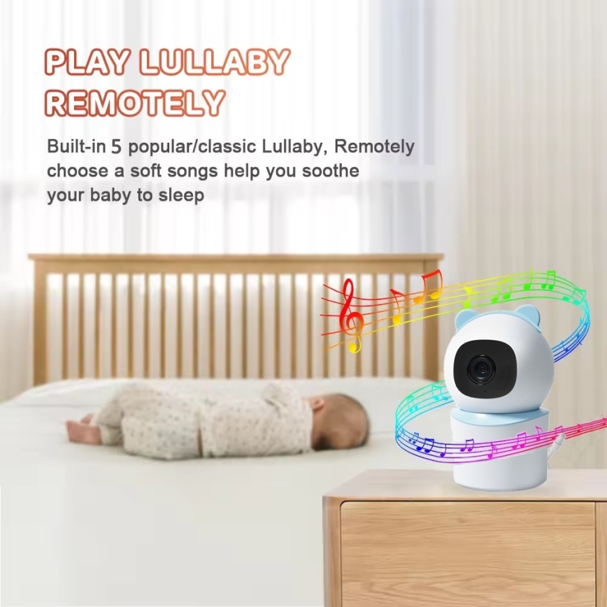 Immax NEO 07788L - Inteligentná kamera so senzorom 355° 50° P/T 4MP Wi-Fi Tuya modrá