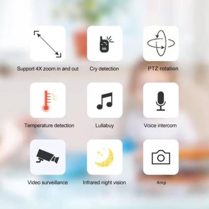 Immax NEO 07788L - Inteligentná kamera so senzorom 355° 50° P/T 4MP Wi-Fi Tuya modrá