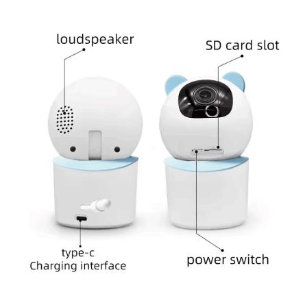Immax NEO 07788L - Inteligentná kamera so senzorom 355° 50° P/T 4MP Wi-Fi Tuya modrá
