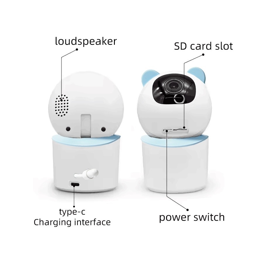 Immax NEO 07788L - Inteligentná kamera so senzorom 355° 50° P/T 4MP Wi-Fi Tuya modrá