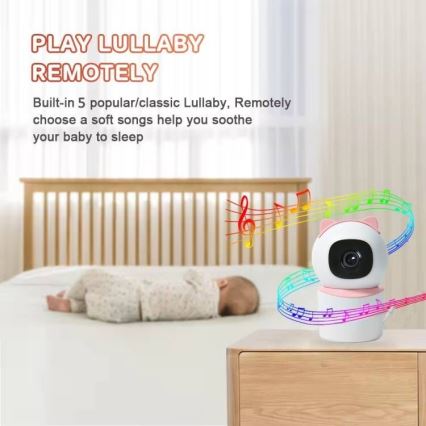 Immax NEO 07789L - Inteligentná kamera so senzorom 355° 50° P/T 4MP Wi-Fi Tuya ružová