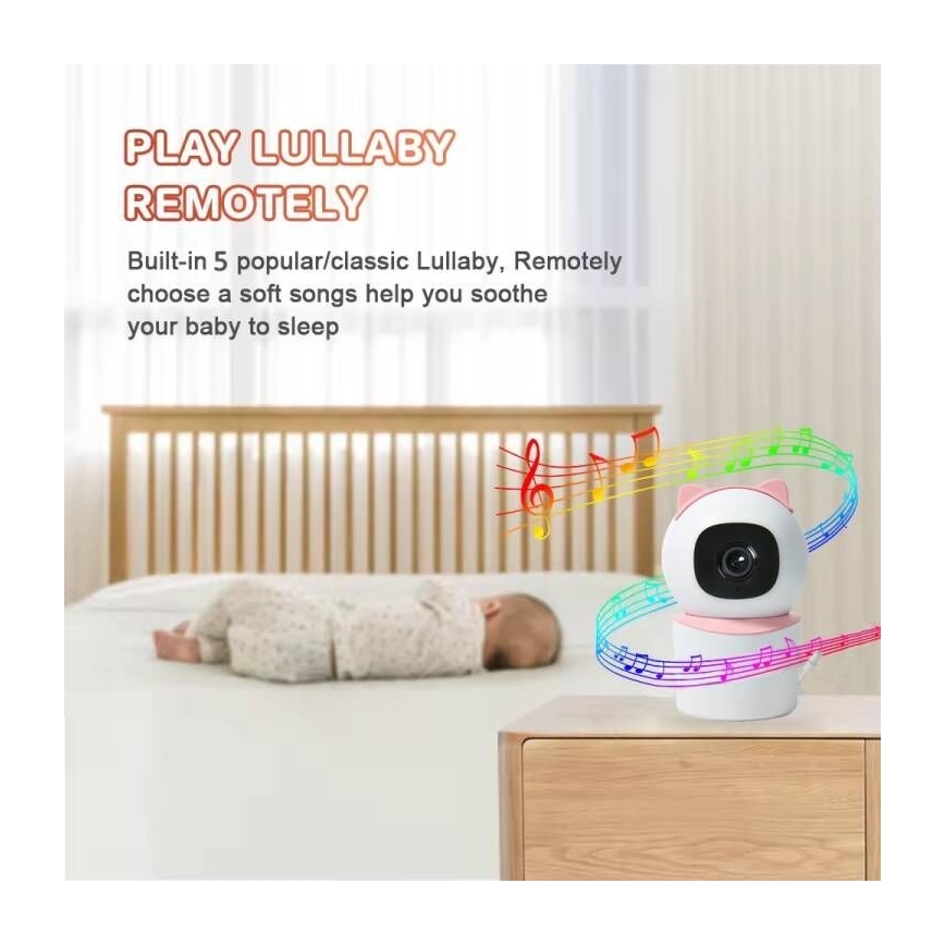 Immax NEO 07789L - Inteligentná kamera so senzorom 355° 50° P/T 4MP Wi-Fi Tuya ružová