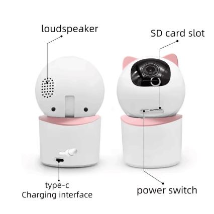 Immax NEO 07789L - Inteligentná kamera so senzorom 355° 50° P/T 4MP Wi-Fi Tuya ružová