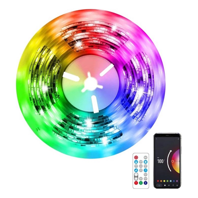 Immax NEO 07791L - LED RGB Stmievateľný pásik NEO LITE LED/18W/230V 5m IP65 MUSIC Wi-FI Tuya + diaľkové ovládanie