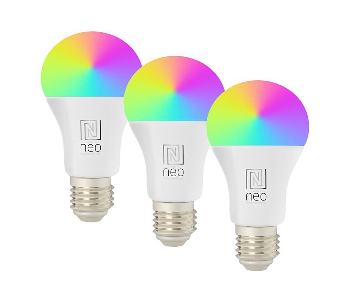 NEO 07794CDO-SADA 3× stmievateľné LED žiarovky RGB+CCT E27/14W/230V Wi-Fi + diaľkové ovládanie 07794CDO