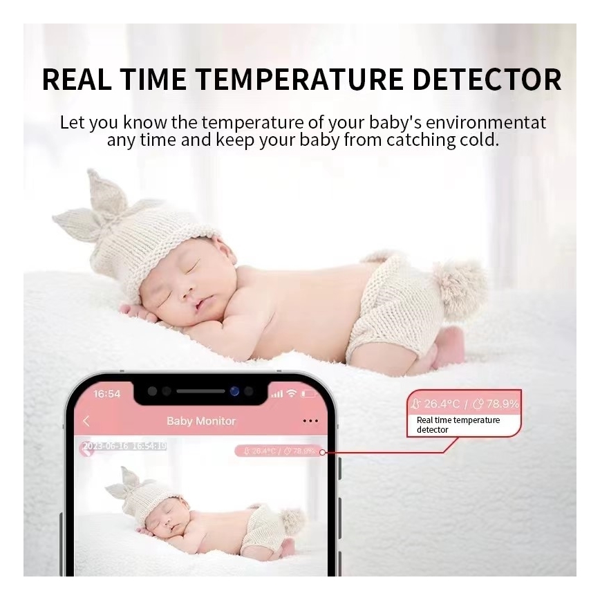 Immax NEO 07797L - Inteligentná nabíjacia detská opatrovateľka 5V Wi-Fi Tuya modrá