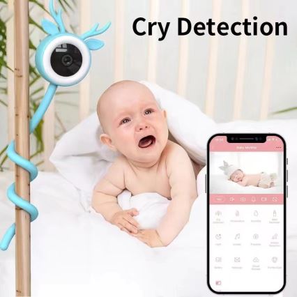 Immax NEO 07797L - Inteligentná nabíjacia detská opatrovateľka 5V Wi-Fi Tuya modrá