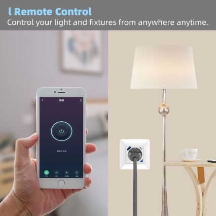 Immax NEO 07801L - Inteligentná zásuvka 16A/230V + 1x USB-A + 1x USB-C Tuya SCHUKO