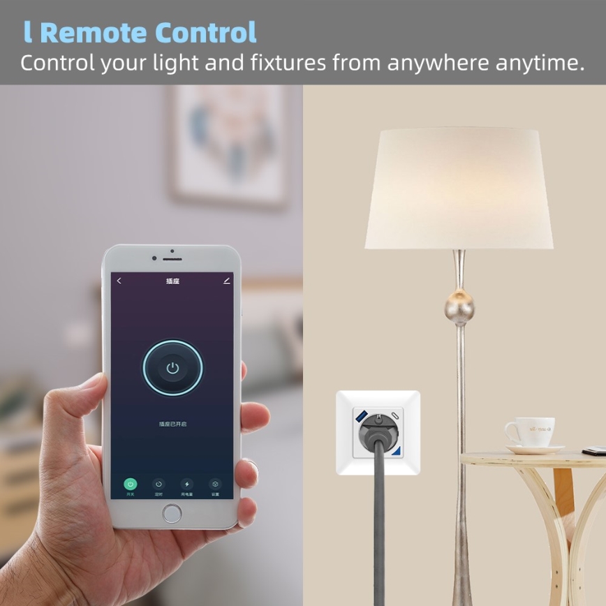 Immax NEO 07801L - Inteligentná zásuvka 16A/230V + 1x USB-A + 1x USB-C Tuya SCHUKO