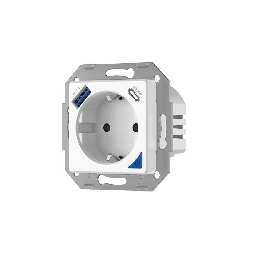 Immax NEO 07801L - Inteligentná zásuvka 16A/230V + 1x USB-A + 1x USB-C Tuya SCHUKO