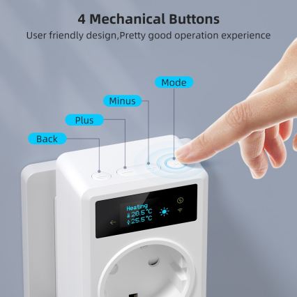 Immax NEO 07811L - Inteligentná zásuvka s teplomerom F 3680W Wi-Fi