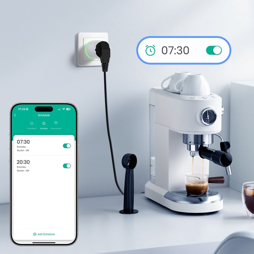 Immax NEO 07812L - Inteligentná zásuvka E 3500W Tuya Wi-Fi