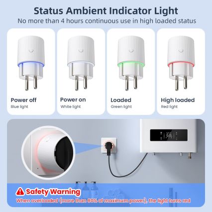 Immax NEO 07812L - Inteligentná zásuvka E 3500W Tuya Wi-Fi