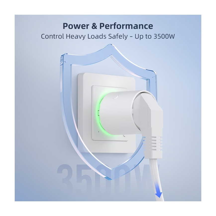 Immax NEO 07813L - Inteligentná zásuvka typ F 3500 W Tuya Wi‑Fi
