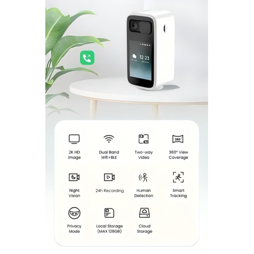 Immax NEO 07814L - Inteligentná vnútorná kamera so snímačom 4 MP 5V Tuya Wi-Fi