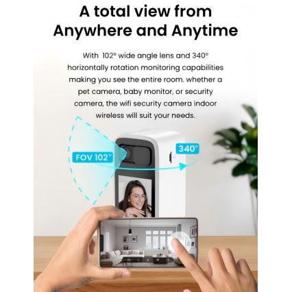 Immax NEO 07814L - Inteligentná vnútorná kamera so snímačom 4 MP 5V Tuya Wi-Fi