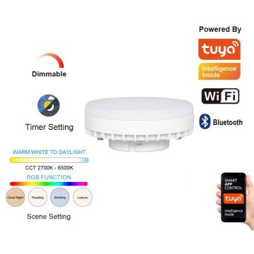 Immax NEO 07816L - LED RGB+CCT stmievateľná žiarovka GX53/8W/230V Wi-Fi Tuya