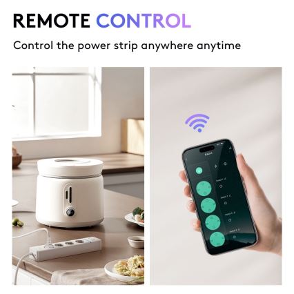 Immax NEO 07821L - Predlžovací kábel NEO LITE Smart 4AC+1xUSB+2xUSB C Wi-Fi