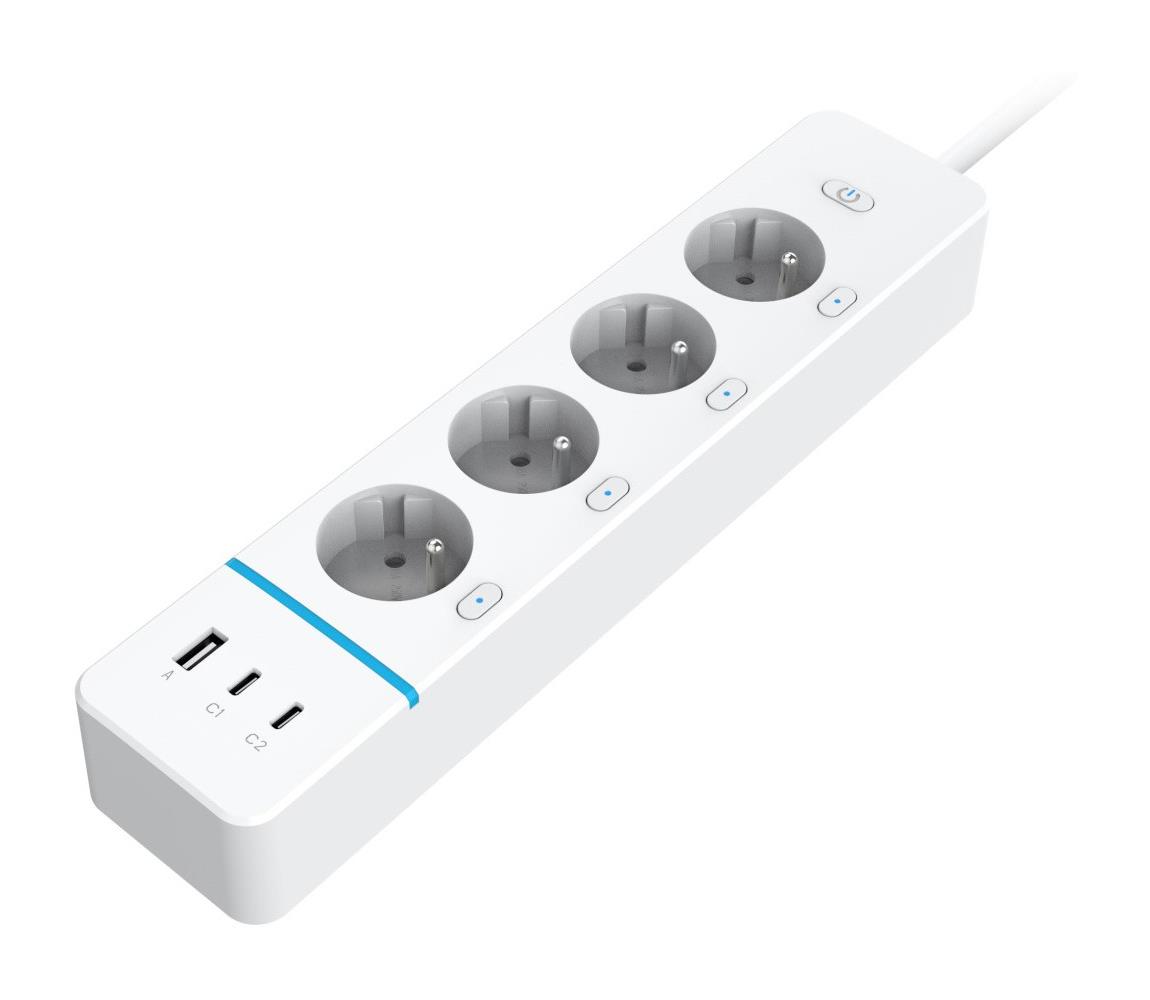 NEO 07821L - Predlžovací kábel NEO LITE Smart (4× AC + 1× USB + 2× USB‑C) s Wi‑Fi 07821L