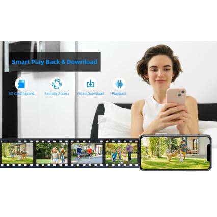 Immax NEO 07825L - Inteligentná vonkajšia kamera s DOME senzorom 5MP 230V IP66 TUYA Wi-Fi