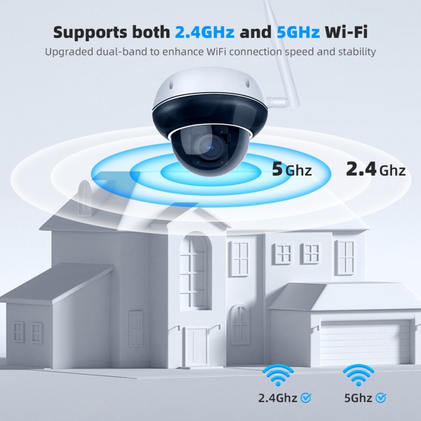 Immax NEO 07825L - Inteligentná vonkajšia kupolová kamera so snímačom 5MP, 230V, IP66, TUYA, Wi-Fi
