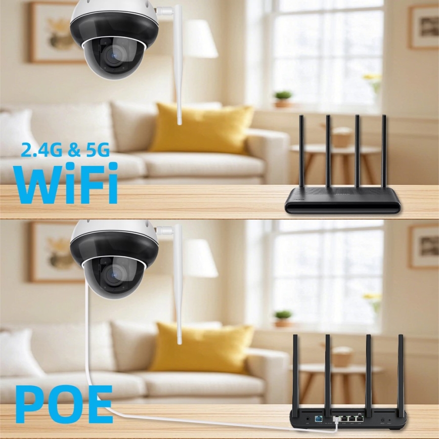 Immax NEO 07825L - Inteligentná vonkajšia kupolová kamera so snímačom 5MP, 230V, IP66, TUYA, Wi-Fi