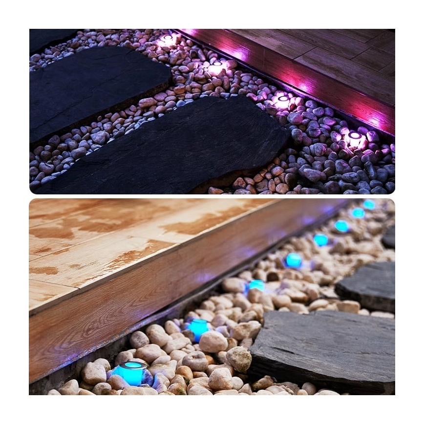 Immax NEO 07905L - LED RGB Stmievateľné solárne svietidlo ESTRELAS 8xLED/0,25W/5V IP65 Tuya