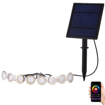 Immax NEO 07905L - LED RGB Stmievateľné solárne svietidlo ESTRELAS 8xLED/0,25W/5V IP65 Tuya 2200 mAh