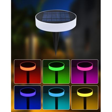 Immax NEO 07910L - LED RGB stmievateľné solárne svietidlo so senzorom NEO LITE LED/1W/5V guľaté IP54 Tuya 1300 mAh