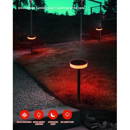 Immax NEO 07910L - LED RGB stmievateľné solárne svietidlo so senzorom NEO LITE LED/1W/5V guľaté IP54 Tuya 1300 mAh