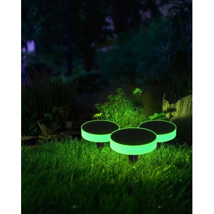 Immax NEO 07910L - LED RGB stmievateľné solárne svietidlo so senzorom NEO LITE LED/1W/5V guľaté IP54 Tuya 1300 mAh
