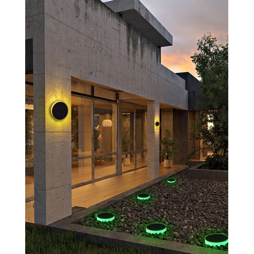 Immax NEO 07910L - LED RGB stmievateľné solárne svietidlo so senzorom NEO LITE LED/1W/5V guľaté IP54 Tuya 1300 mAh